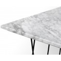 TemaHome Helix sofabord i metal og marmor 120 x 75 cm - Sort/Sort marmor