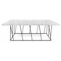 TemaHome Helix sofabord i metal og marmor 120 x 75 cm - Sort/Sort marmor