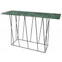 TemaHome Gleam konsolbord i metal og marmor 120 x 40 cm - Sort/Grøn marmor