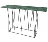 TemaHome Helix konsolbord i metal og marmor 120 x 40 cm - Sort/Grøn marmor