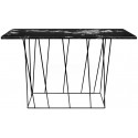 TemaHome Helix konsolbord i metal og marmor 120 x 40 cm - Sort/Grøn marmor