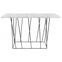 TemaHome Helix konsolbord i metal og marmor 120 x 40 cm - Sort/Sort marmor