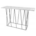 TemaHome Helix konsolbord i metal og marmor 120 x 40 cm - Sort/Sort marmor