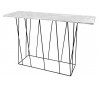 TemaHome Helix konsolbord i metal og marmor 120 x 40 cm - Sort/Hvid marmor