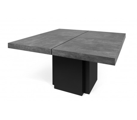 TemaHome Petra sofabord i metal og melamin 120 x 75 cm - Sort/Betongrå