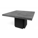 TemaHome Petra sofabord i metal og melamin 120 x 75 cm - Sort/Betongrå