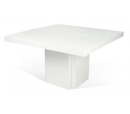 TemaHome Dusk spisebord i melamin 130 x 130 cm - Hvid højglans
