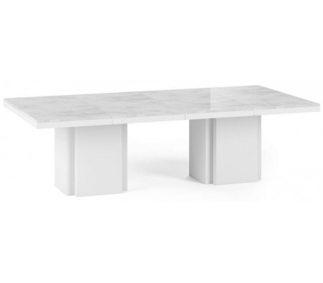 TemaHome Dusk spisebord i melamin og finér 262 x 130 cm - Hvid højglans