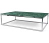 TemaHome Prairie sofabord i metal og marmor 120 x 75 cm - Krom/Grøn marmor