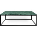 TemaHome Prairie sofabord i metal og marmor 120 x 75 cm - Krom/Grøn marmor