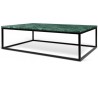 TemaHome Prairie sofabord i metal og marmor 120 x 75 cm - Sort/Grøn marmor