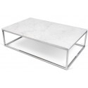 TemaHome Prairie sofabord i metal og marmor 120 x 75 cm - Krom/Grøn marmor