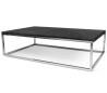 TemaHome Prairie sofabord i metal og marmor 120 x 75 cm - Krom/Sort marmor