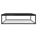 TemaHome Prairie sofabord i metal og marmor 120 x 75 cm - Sort/Hvid marmor