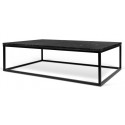 TemaHome Prairie sofabord i metal og marmor 120 x 75 cm - Sort/Hvid marmor