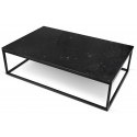 TemaHome Prairie sofabord i metal og marmor 120 x 75 cm - Sort/Hvid marmor
