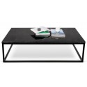 TemaHome Prairie sofabord i metal og marmor 120 x 75 cm - Sort/Hvid marmor