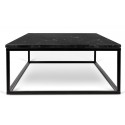TemaHome Prairie sofabord i metal og marmor 120 x 75 cm - Sort/Hvid marmor