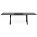 TemaHome Apex spisebord i metal og finér 200 x 100 cm - Sort/Betongrå
