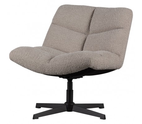 Rundt spisebord i metal og MDF Ø120 cm - Sort/Hvid marmor