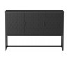 Sideboard i metal og MDF B120 cm - Sort/Sort