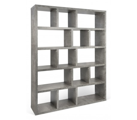 TemaHome Berlin reolsystem i finér 159 x 70 cm - Betongrå