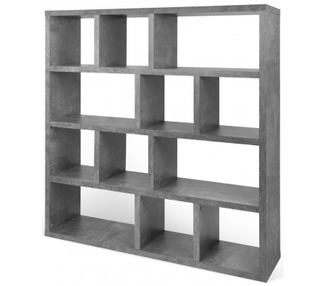 TemaHome Berlin reolsystem i finér 198 x 150 cm - Betongrå