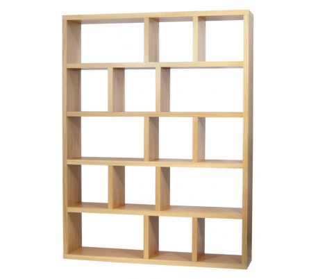 TemaHome Berlin reolsystem i finér 198 x 150 cm - Betongrå