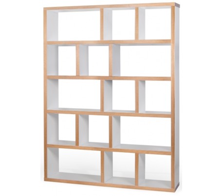 TemaHome Berlin reolsystem i finér 198 x 150 cm - Hvid