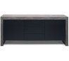 TemaHome Kobe sideboard i finér B188 cm - Sort/Betongrå