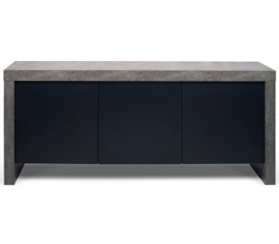 TemaHome Kobe sideboard i finér B188 cm - Sort/Betongrå