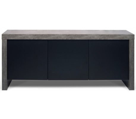 TemaHome Kobe sideboard i finér B188 cm - Sort/Betongrå