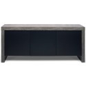 TemaHome Kobe sideboard i finér B188 cm - Sort/Betongrå