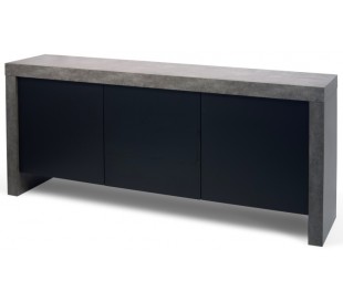 TemaHome Kobe sideboard i finér B188 cm - Sort/Betongrå 2