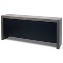 TemaHome Kobe sideboard i finér B188 cm - Sort/Betongrå