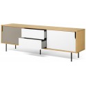 TemaHome Dann tvbord i metal og MDF B201 cm - Hvid/Eg