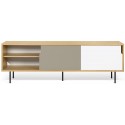 TemaHome Dann tvbord i metal og MDF B201 cm - Hvid/Eg