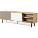 TemaHome Dann tvbord i metal og MDF B201 cm - Hvid/Eg