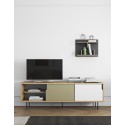 TemaHome Dann tvbord i metal og MDF B201 cm - Hvid/Eg