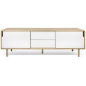 TemaHome Dann tvbord i metal og MDF B201 cm - Mat hvid/Eg