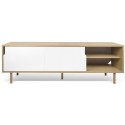 TemaHome Dann tvbord i metal og MDF B201 cm - Mat hvid/Eg
