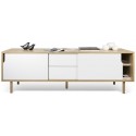 TemaHome Dann tvbord i metal og MDF B201 cm - Mat hvid/Eg