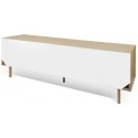TemaHome Dann tvbord i metal og MDF B201 cm - Mat hvid/Eg