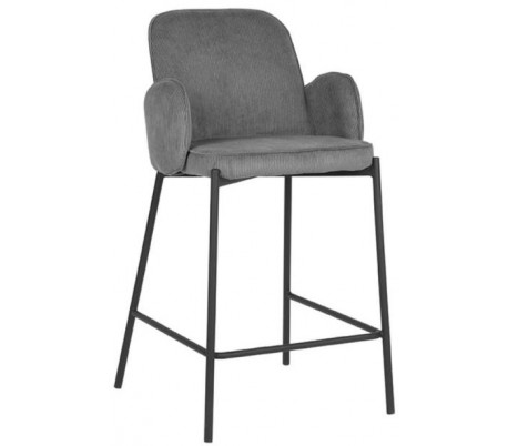 Jari barstol i ripcord polyester og metal H94 cm - Sort/Armygrøn