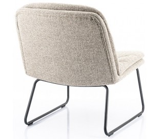 Bermo lænestol i polyester H78 cm - Sort/Lysegrå 2