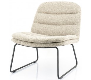 Bermo lænestol i polyester H78 cm - Sort/Lysegrå