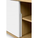 TemaHome Dann tvbord i metal og MDF B201 cm - Sort/Mat hvid/Eg