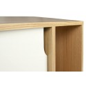 TemaHome Dann tvbord i metal og MDF B165 cm - Sort/Mat hvid/Eg