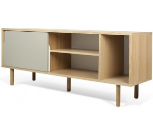 TemaHome Dann tvbord i massiv eg og MDF B165 cm - Mat hvid/Eg 2