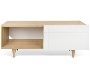 TemaHome Dann tvbord i massiv eg og MDF B165 cm - Mat hvid/Eg 2